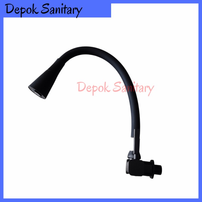Kran dapur dinding fleksibel black hitam/ kran dapur fleksibel/ kran