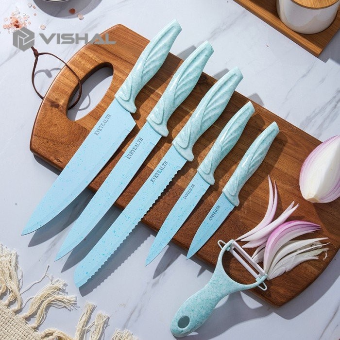 VISHAL Pisau Dapur Set Isi 6pcs Kitchen Knife Set