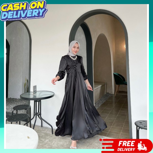 Gamis Gmis Syar'I Casual Premium Elegan Ori Gamus Cewek Remaja Dewasa Bju Perempuan Gamis Wanita Leb