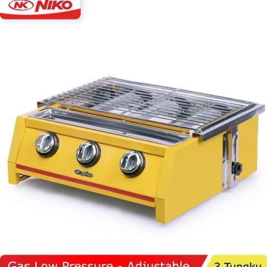 Kompor Sosis 3 Tungku Kompor Panggang Dan Bakar