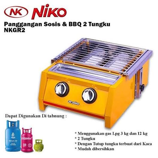 Bakaran Sosis 2 Tungku Kompor Panggang