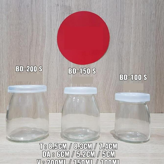 '+'+'+'+] Botol Kaca Pudding/Toples Kecil Pudding Kaca Tutup Plastik/Tempat Biji