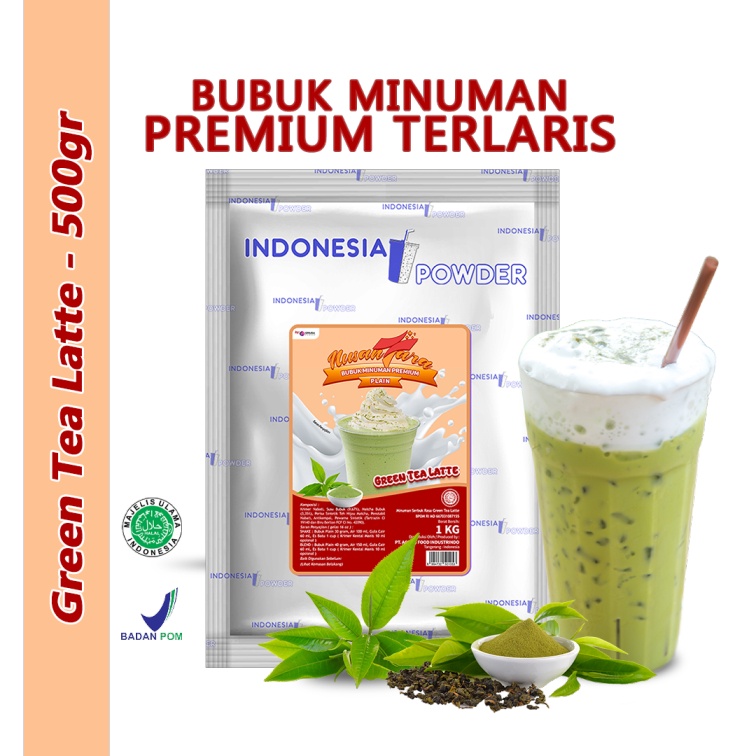 

Nusantara Bubuk Numan Instant Plain Tanpa Gula Horeca Rasa Matcha Latte / Green Tea Latte 500 Gr