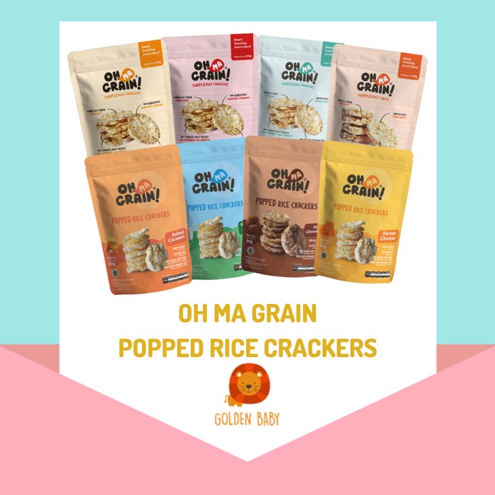 

Oh Ma Grainpopped Rice Crackers Snack Ibu Bayi Organik