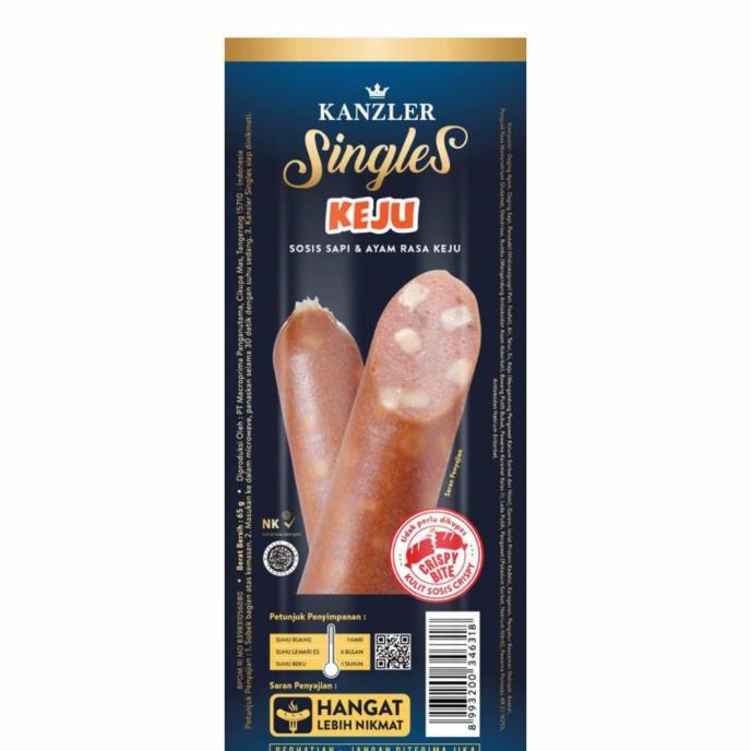 

sosis kanzler singles keju 65gr 1 dus isi 12pcs WLS