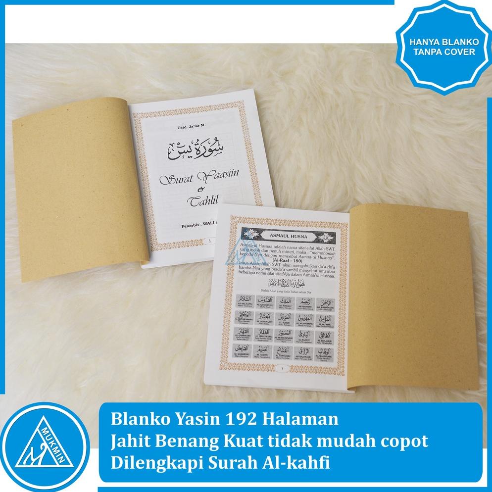 Yasin 192 halaman dilengkapi surah Alkahfi  Blanko Tanpa Cover