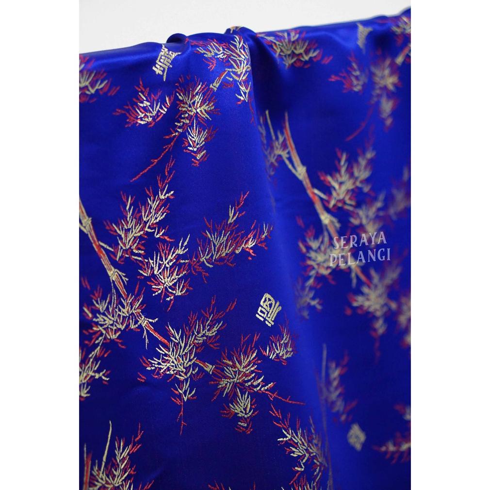 Bahan Jahit Baju [Meteran] Saten Cina Motif Bambu | Baju Cheongsam | Kain Meteran | Fashion | Chongs