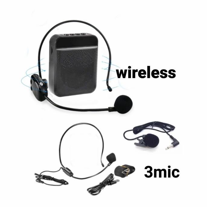 hyundai mic mikrofon wireless speaker pinggang penguat pengeras suara