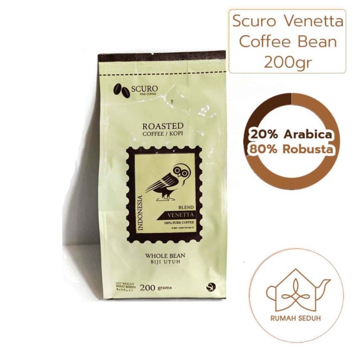 

Scuro Venetta Coffee Bean 200gr Biji Kopi Mix Arabika Robusta Arabica