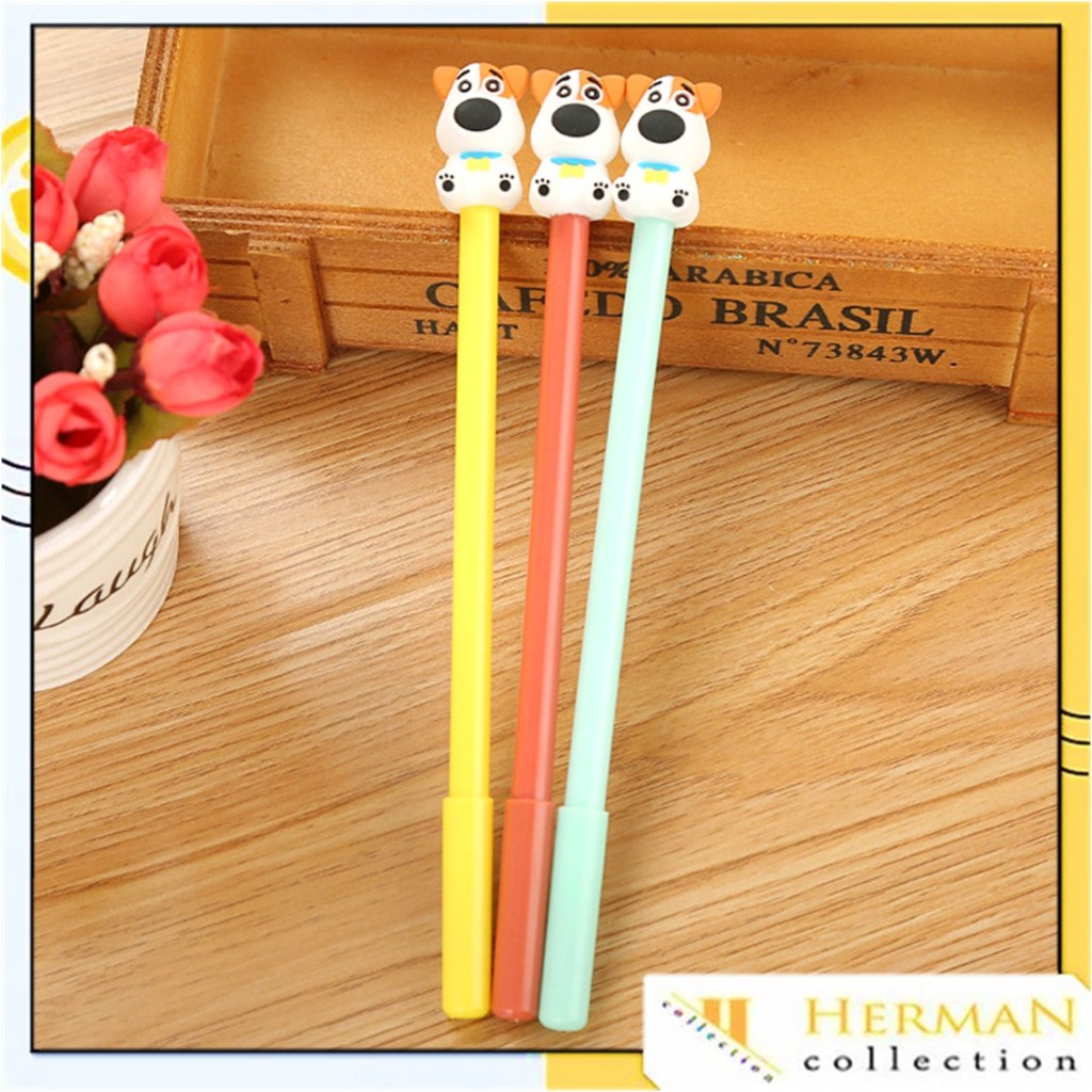 

HC Pulpen Gel Karakter Puppy Lucu 0.5mm Pena Motif Doggy 3d Pen Cute Student Alat Tulis Kantor Sekolah Tinta Cair Ujung Lancip
