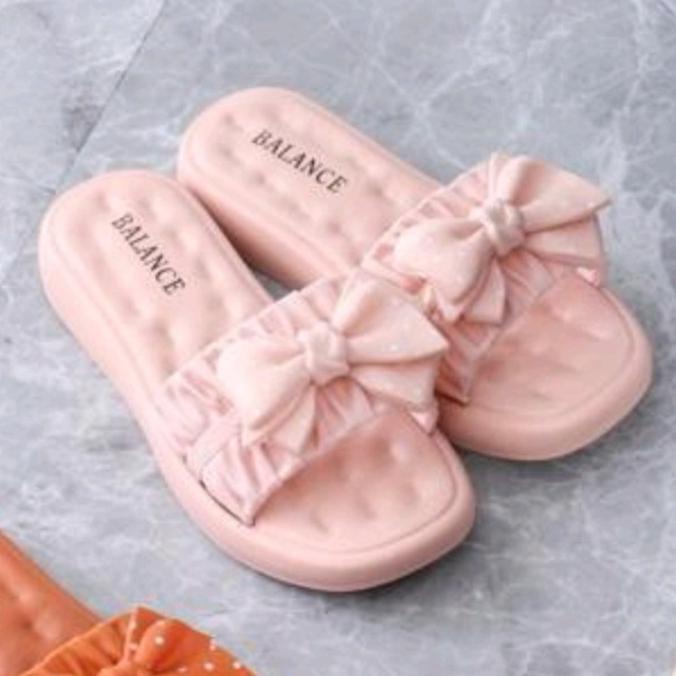 Sandal Slop Balance Pita Jelly Wanita Sandel Karet Fashion Perempuan