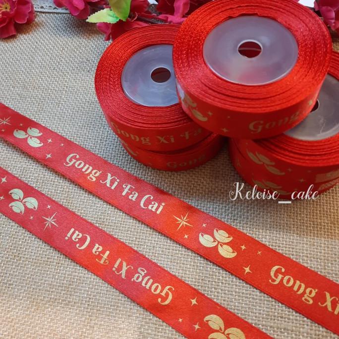 

READY STOCK PITA CNY/IMLEK/CHINESE NEW YEAR WARNA MERAH UKURAN 2,5 CM-18 METER !!!!!