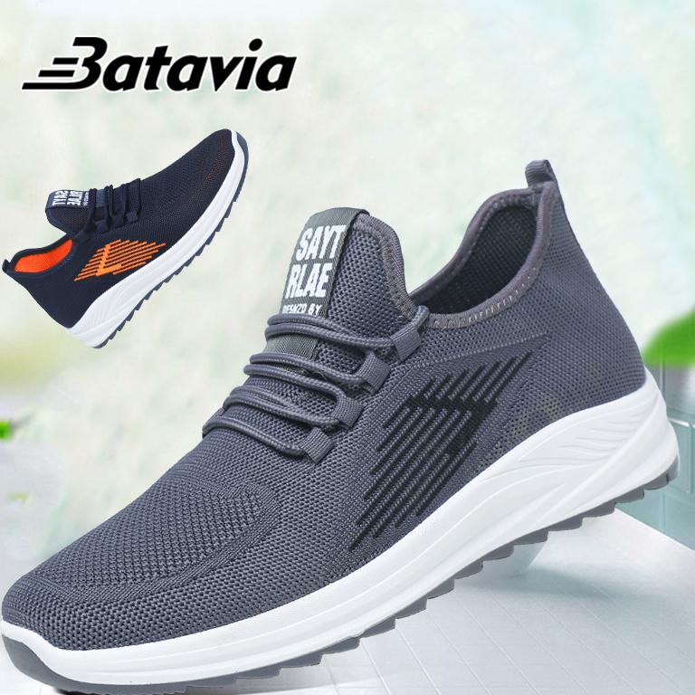 Ready Batavia 2023 Baru Sepatu Pria Tren All-Match Kasual Sepatu Lari Bawah Lembut Bernapas Ringan M