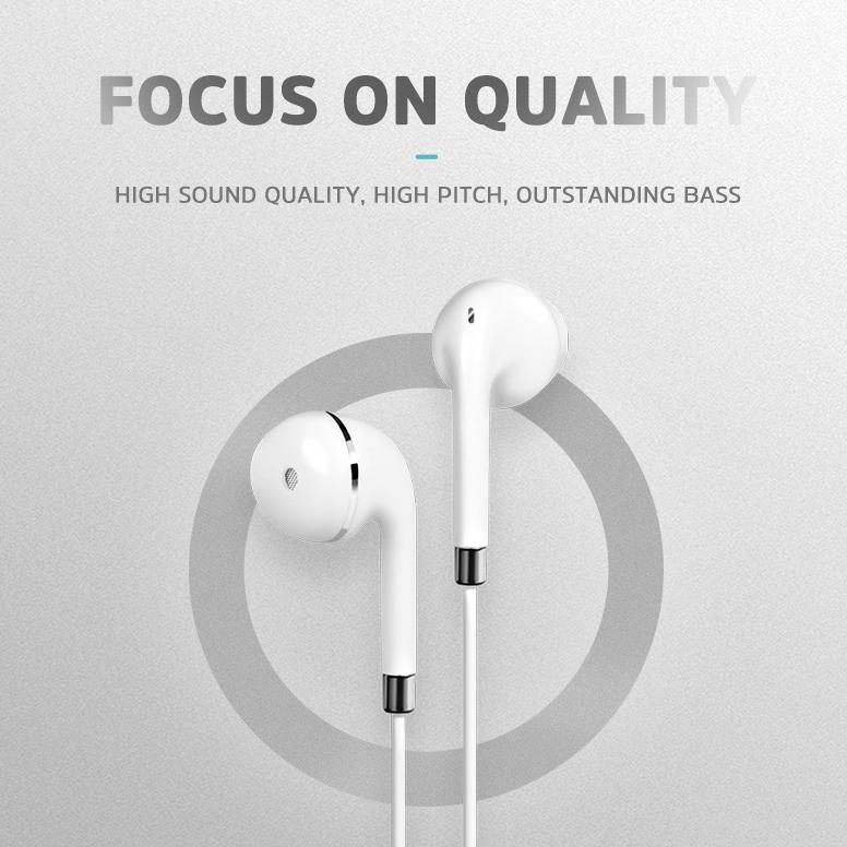 New YLV Headset White Original 3.5mm Earphone In-ear Universal Earphones