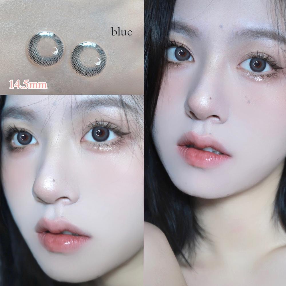 Populer CodSoflen Minus0.00-4.501 Pasang Lensa Kontak Warna Diameter 14-14.5Mm Lensa Kontak Tahunan 