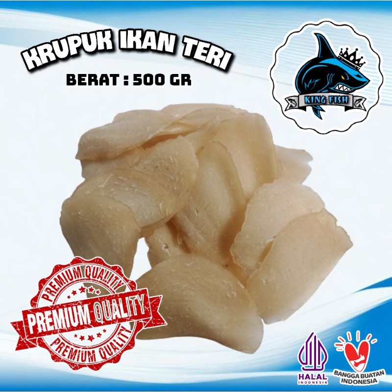 

500GR KERUPUK IKAN TERI BESAR MENTAH ASLI MURAH BERKUALITAS