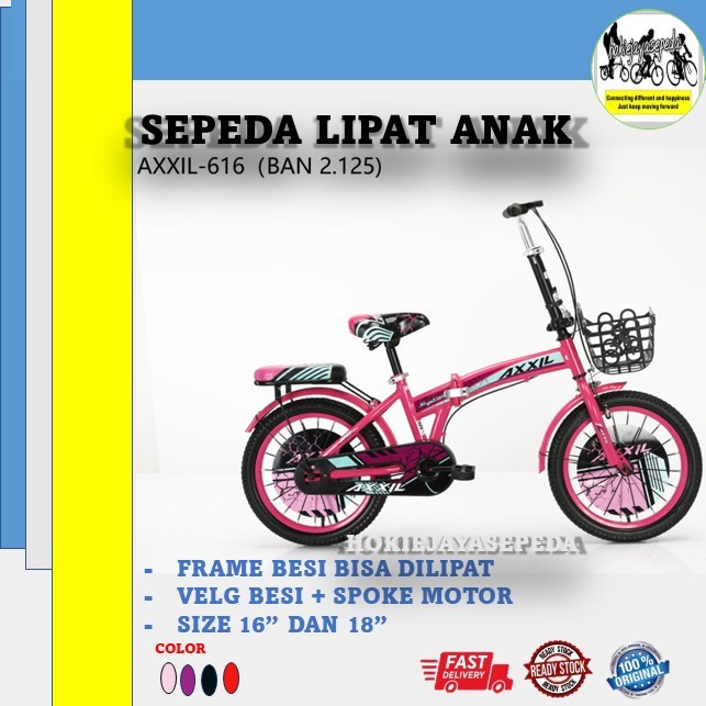 Promo Sepeda Lipat Anak 16" - 18" Axxil 616 584 Model Terbaru