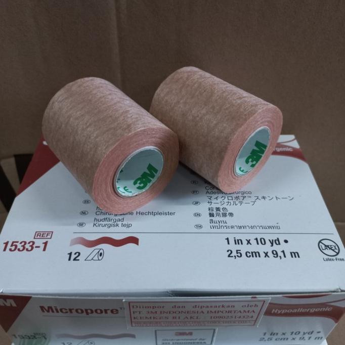 3M Plester Micropore Coklat Muda uk 2 inch