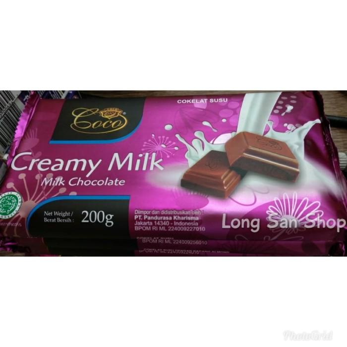 

PROMO!! COCO CREAMY MILK CHOCOLATE 200 GR - COKLAT IMPOR