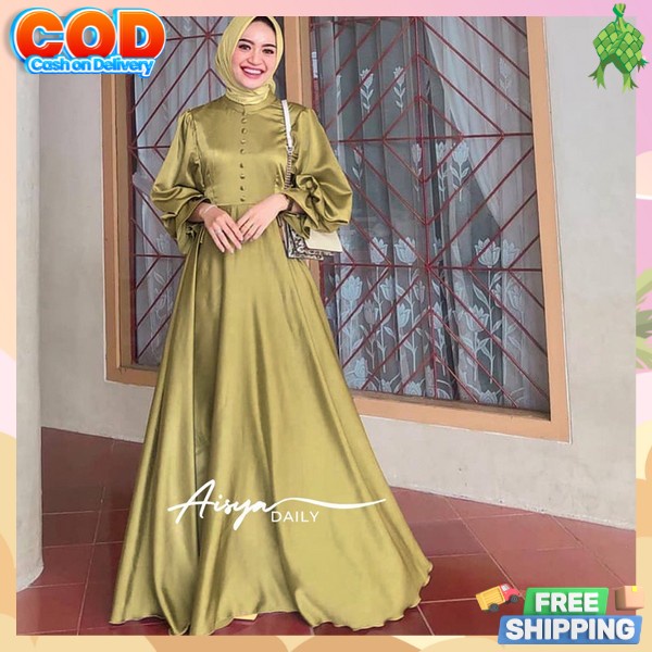 Gamus Muslimah Gamis Terbaru Dress Cewe Cantik Pakaian Perempuan Remaja Gamies Hari Raya Idulfitri D