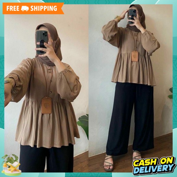 Tinik Cewe Simple Elegan Tunk Mewah Kekinian Yunik Ibu-Ibu Kondangan Tunil Modern Gaya Baru Thunik B