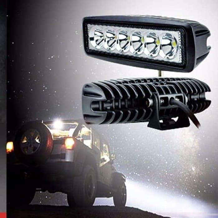 Lampu Tembak LED Bar CREE 6 Mata 6 Titik Work Light Lampu Sorot 12Volt