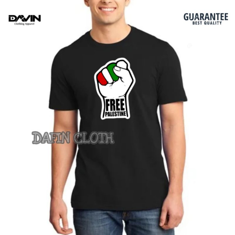 Kaos Pria Baju Tshirt Free Palestina Unite