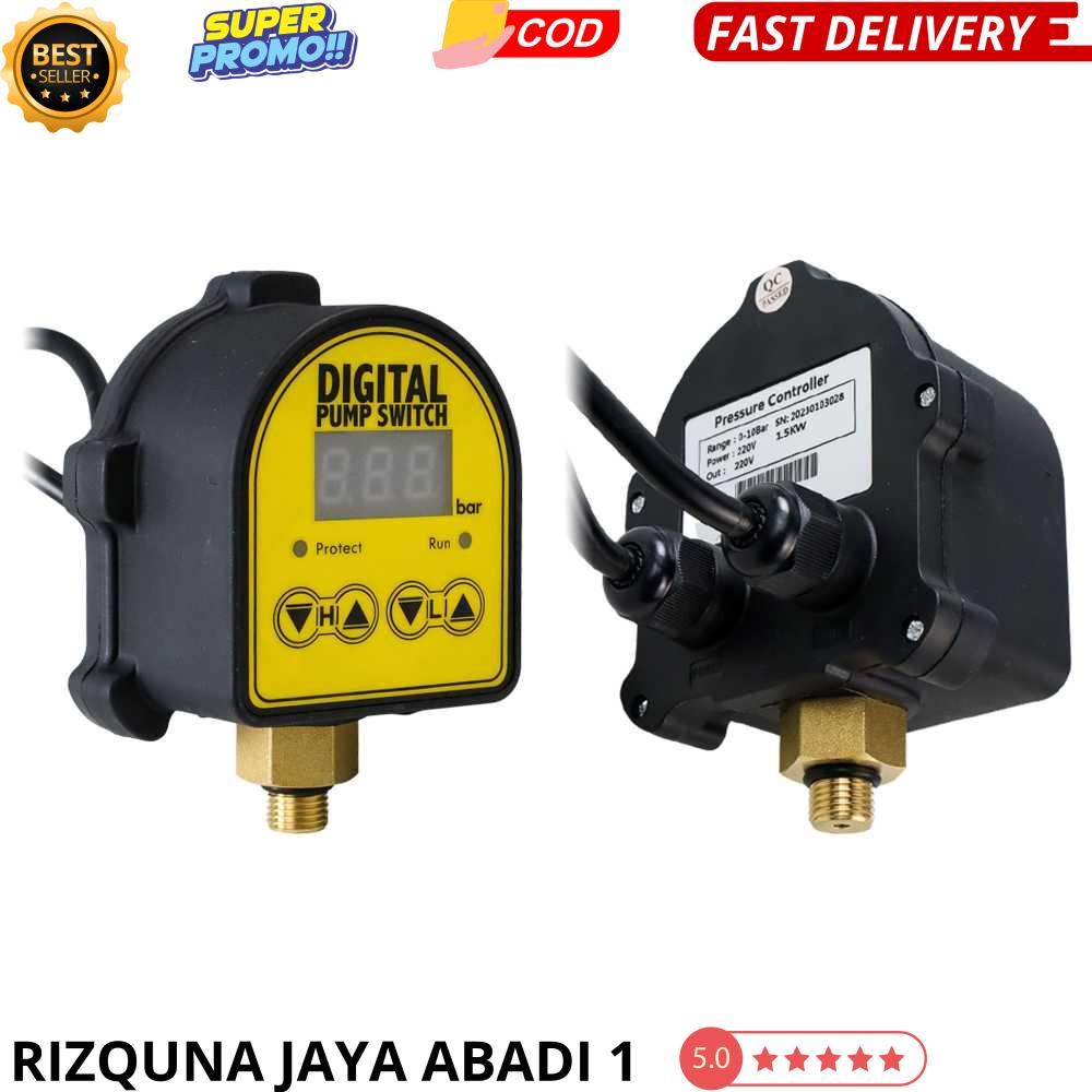 AQUALIN Pengatur Pompa Air Digital Automatic Pump Switch Pressure 220V - YRK-01