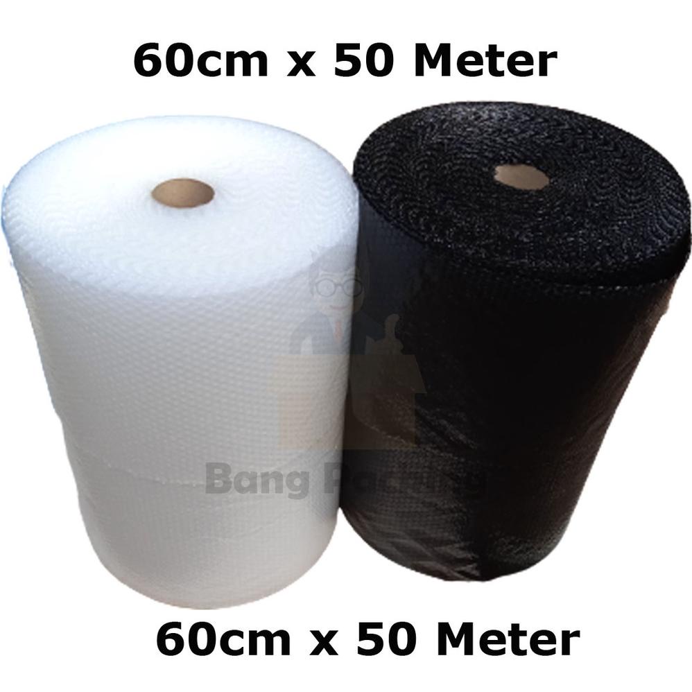 

New - Bubble Wrap 60cm x 50M bubble wrap roll bubble wrap bening bubble wrap hitam plastik bubble babel ~