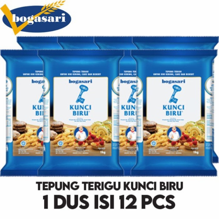 

Tepung terigu kunci biru dus 12 pcs