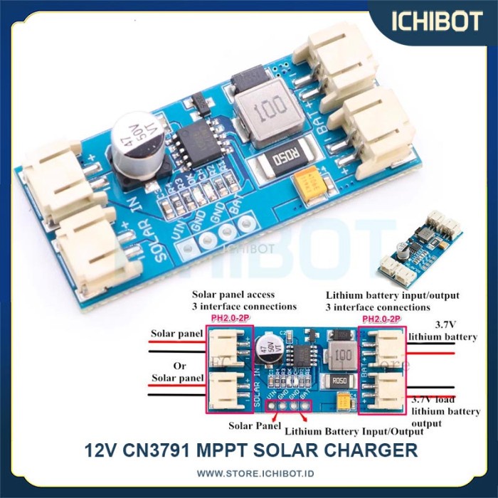12V CN3791 MPPT Solar Charger Controller Panel Battery Baterai CN 3791