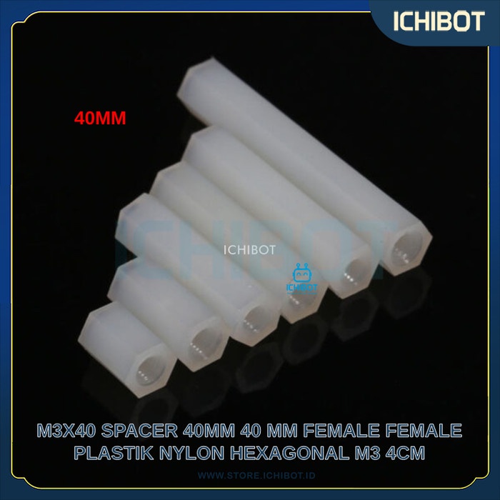 M3x40 Spacer 40mm 40 mm Female Female Plastik Nylon Hexagonal M3 4cm