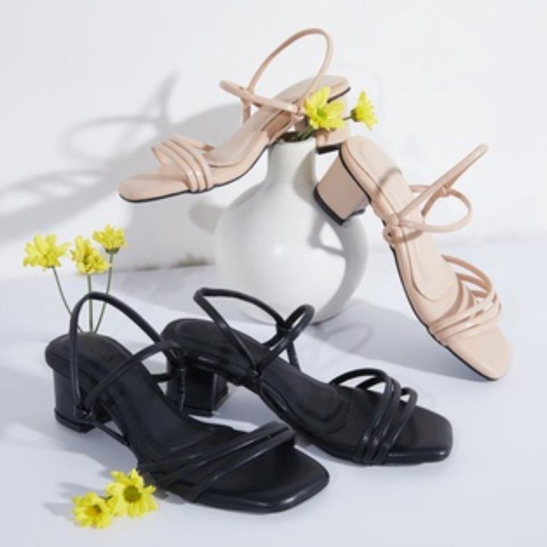 Murah [Clearance] Kingman X Dalmi - Danbi Sandal Heels Wanita 5 Cm Model Tali - Dan023 BisaCod