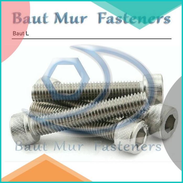 baut L stainless M3 x 20MM ss304 sus 304 16novz3 perkakas