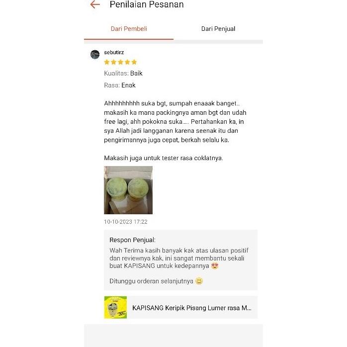 

Paket Bundling Kapisang Keripik Pisang Lumer Cokelat & Matcha