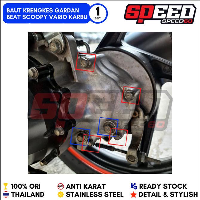 Probolt Baut Krengkes Gardan Honda Beat Scoopy Karbu Vario 110 Fi