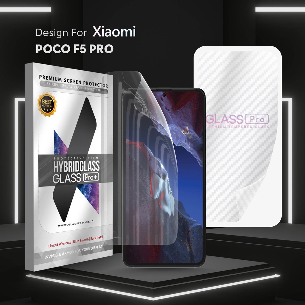 Hybrid Glass Premium Anti Gores Hydrogel Xiaomi Poco F5 Pro Full Cover Screen Protector Glass Pro No