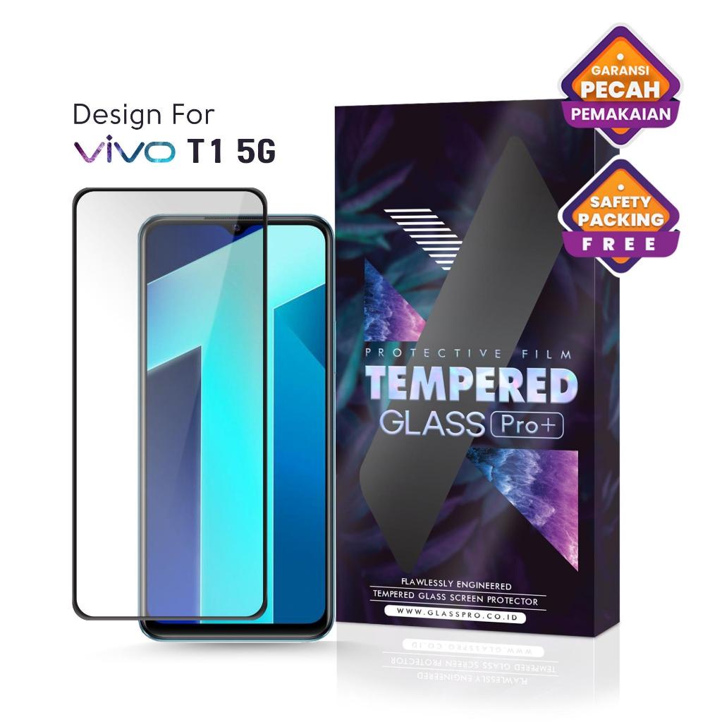 Glass Pro Tempered Glass Vivo T1 5G Full Cover - Premium