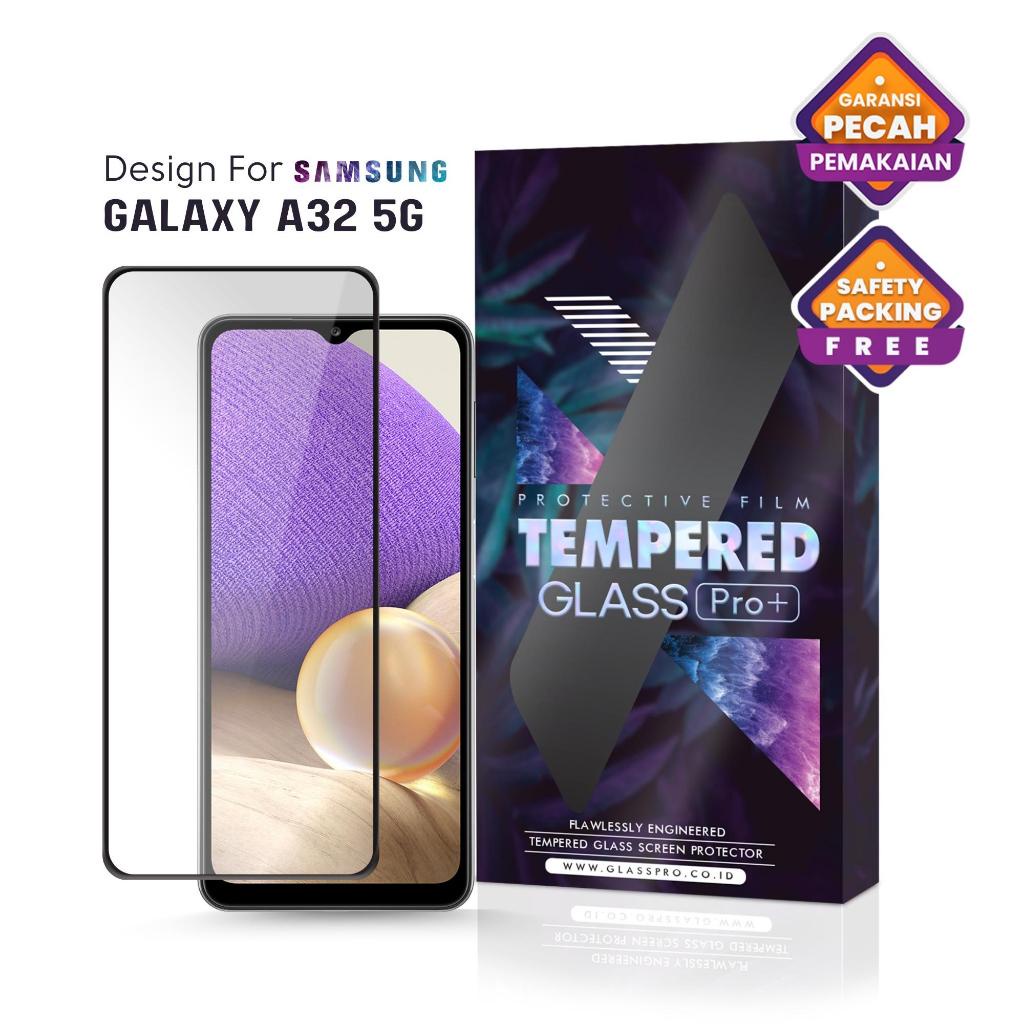 Glass Pro Tempered Glass Samsung Galaxy A32 5G Full Cover - Premium