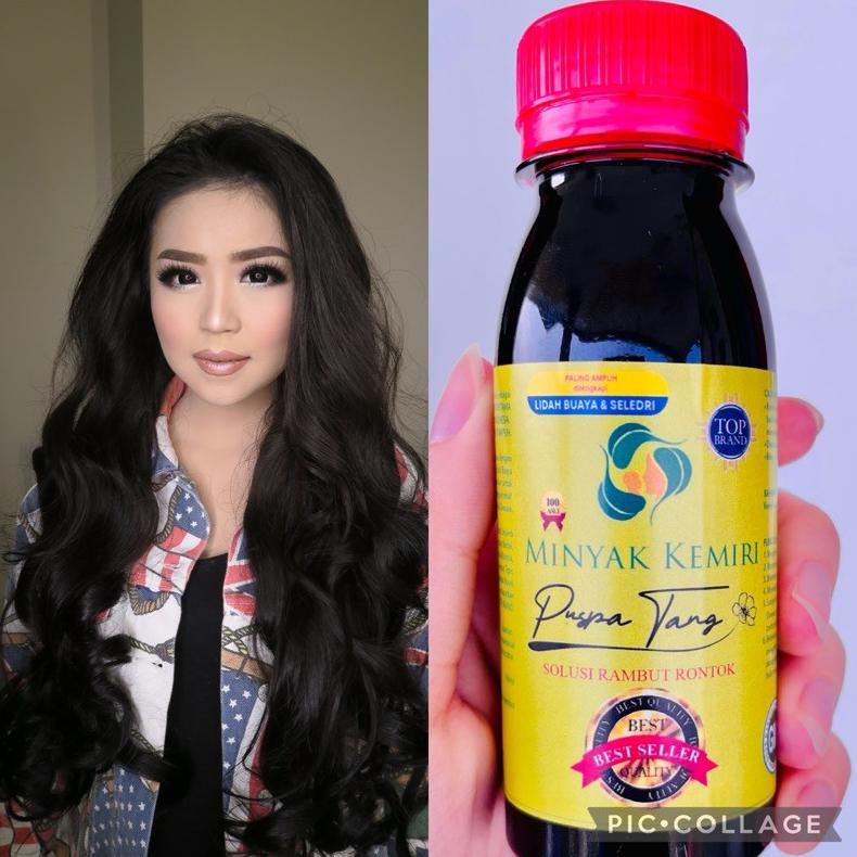 MINYAK KEMIRI PUSPA TANG ASLI DEPKES RI ALAMI PENUMBUH RAMBUT ,ALIS BREWOK ,JAMBANG siap