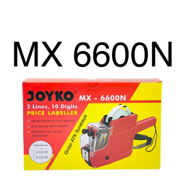 

Alat Mesin Label Harga Price Labeller Joyko 2 Baris 10 Digit MX-6600N