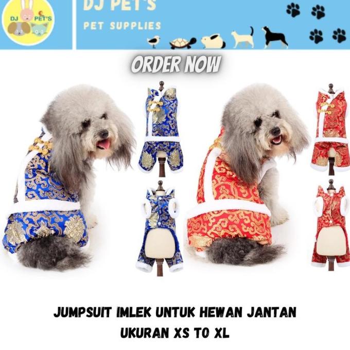 BAJU CHEONGSAM ANJING DAN BAJU CHEONGSAM KUCING BAJU IMLEK JANTAN RIDARHENDI13