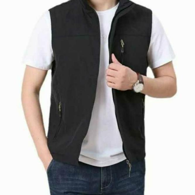 Rompi Pria Casual Keren Terlaris/Jaket Rompi Lapangan Outdoor Pria/Rompi Pria Polos/Rompi Vest Motor