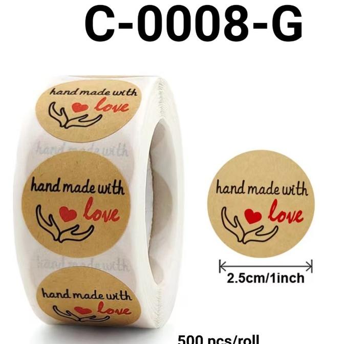 

TERLARIS GR-C-0008 Stiker sticker thank you kecil pink coklat biru hitam putih