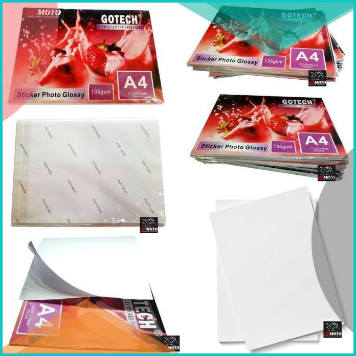 

1 Pack isi 20 Lembar Sticker Foto A4 Glossy Photo Paper 135 GSM 16novz