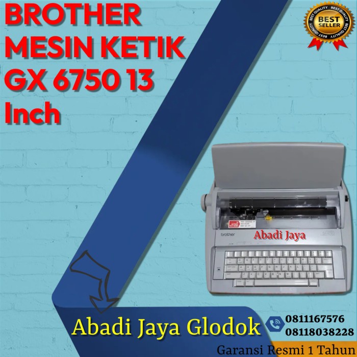 

BROTHER MESIN KETIK GX 6750 13 Inch