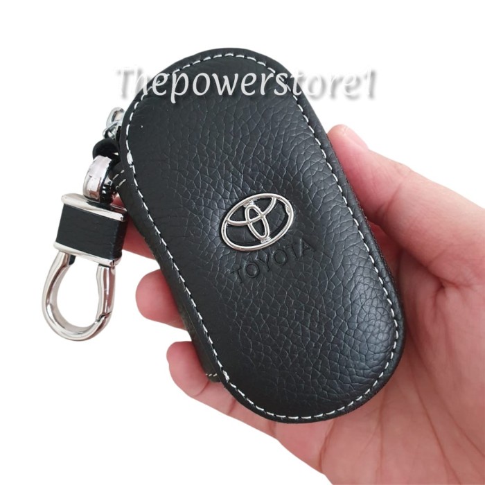 DOMPET GANTUNGAN KUNCI MOBIL TOYOTA KULIT ASLI