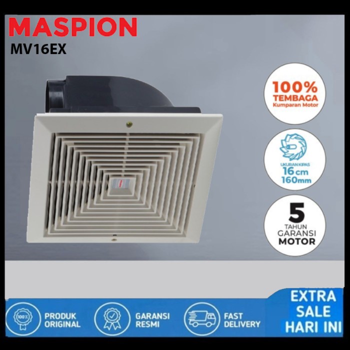 Terbaru Maspion Mv-16Ex Exhaust Fan/Hexos Fan Plafon Ukuran 6 Inch Promo Terlaris
