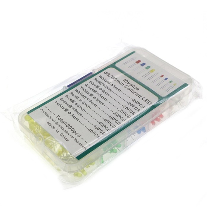 

Terbaru Promo 500Pcs Dioda Led 5 Warna 5Mm & 3Mm Untuk Komponen Elektronik Diy Promo Terlaris