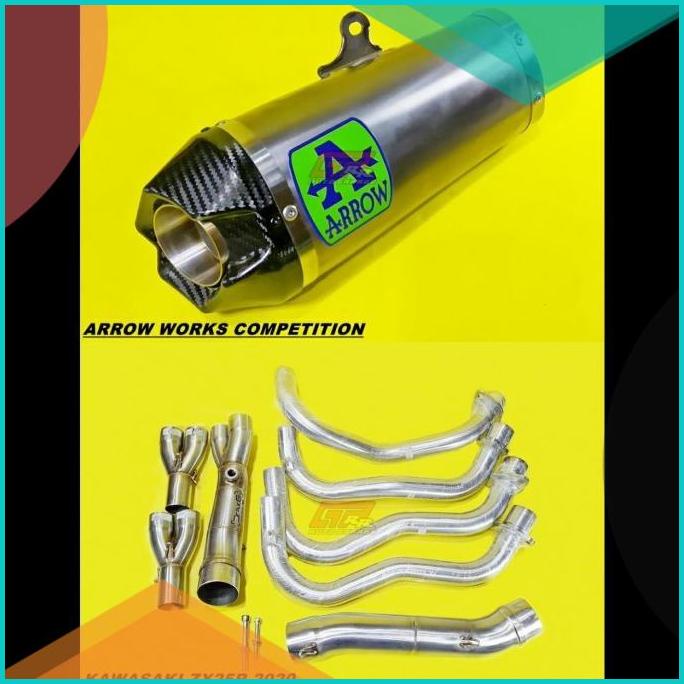 Knalpot Arrow Works Fullsystem Stainless Drake Kawasaki ZX25R 16novz3